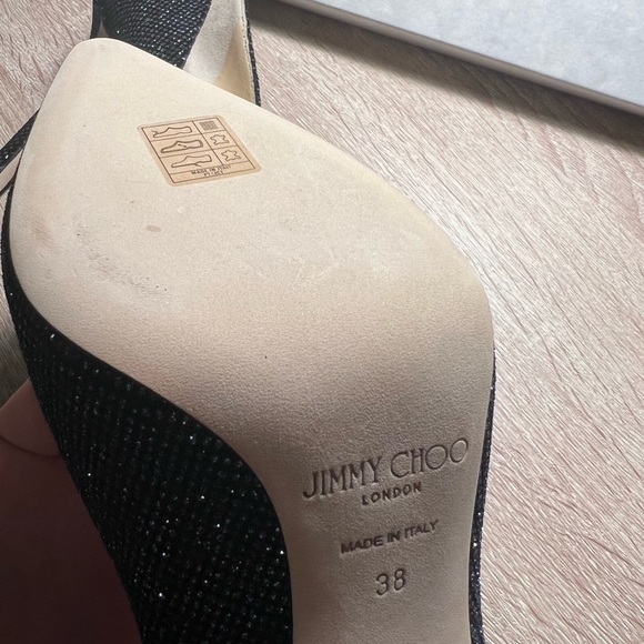 NWT Jimmy Choo Velvet Glitter Heels - Picture 8 of 10